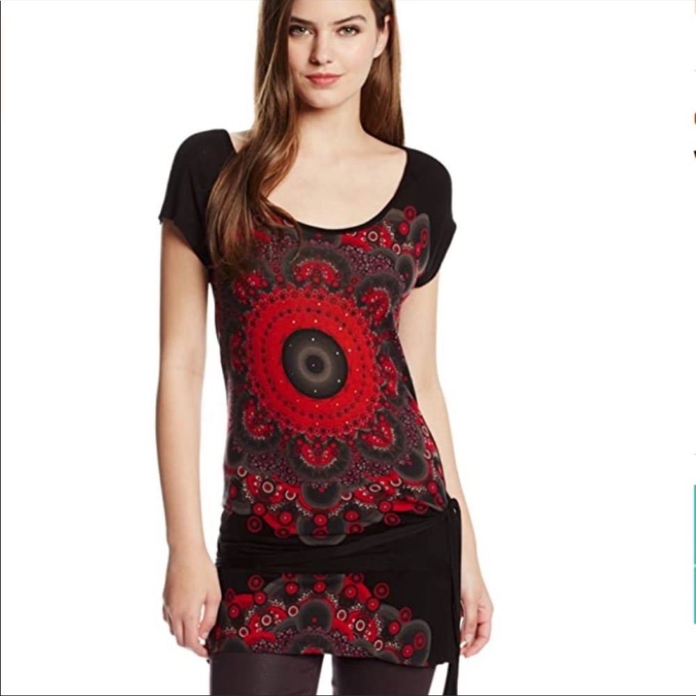 Desigual Olga Drop Waist Tee Large